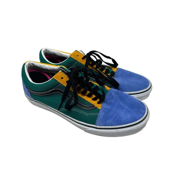 Vans Mens Mix & Match Old Skool Sneaker‎ Cadmium Yellow/Tidepool Size 9.5 - Picture 1 of 8